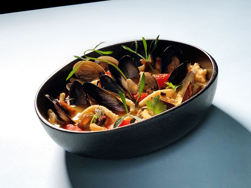 I passatelli in zuppa di pesce Sosi